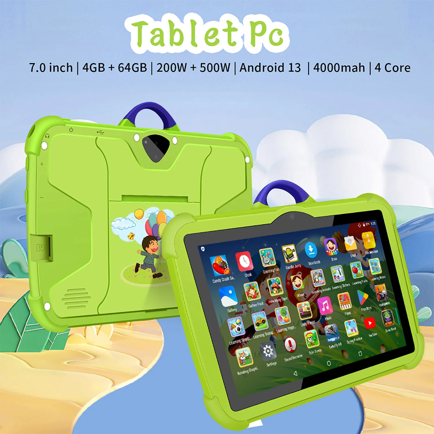 New 5G WIFI 7 Inch Android Kids Tablets Quad Core 4GB RAM 64GB ROM Dual BOW Cameras Cheap And Simple Children's Gifts Tablet PC New 5G WIFI 7 Inch Android Kids Tablets Quad Core 4GB RAM 64GB ROM Dual BOW Cameras Cheap And Simple Children's Gifts Tablet PC