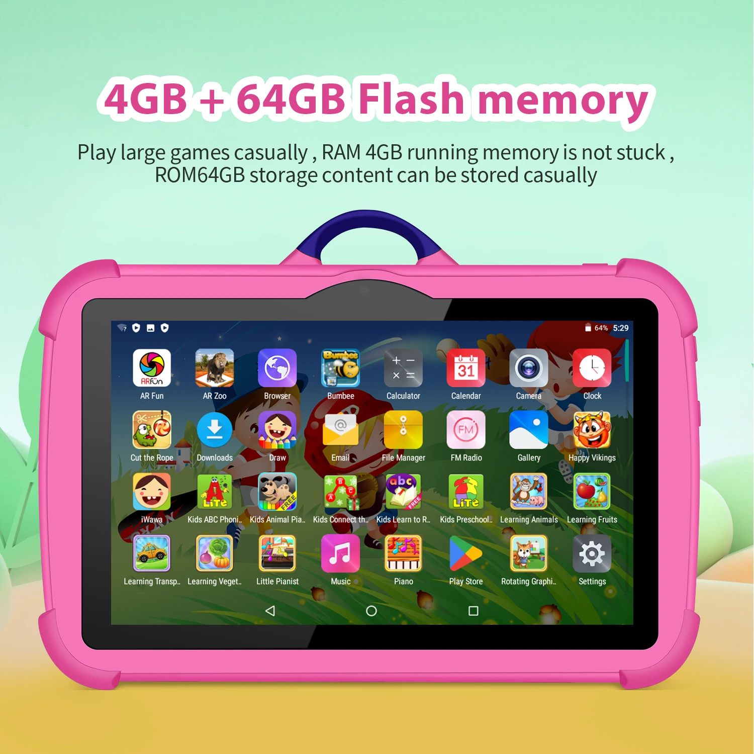 New Cartoon Pattern Kids Tablet 7 Inch Quad Core 4GB RAM 64GB ROM Android Learning Education Games Tablets Children's Gifts New Cartoon Pattern Kids Tablet 7 Inch Quad Core 4GB RAM 64GB ROM Android Learning Education Games Tablets Children's Gifts