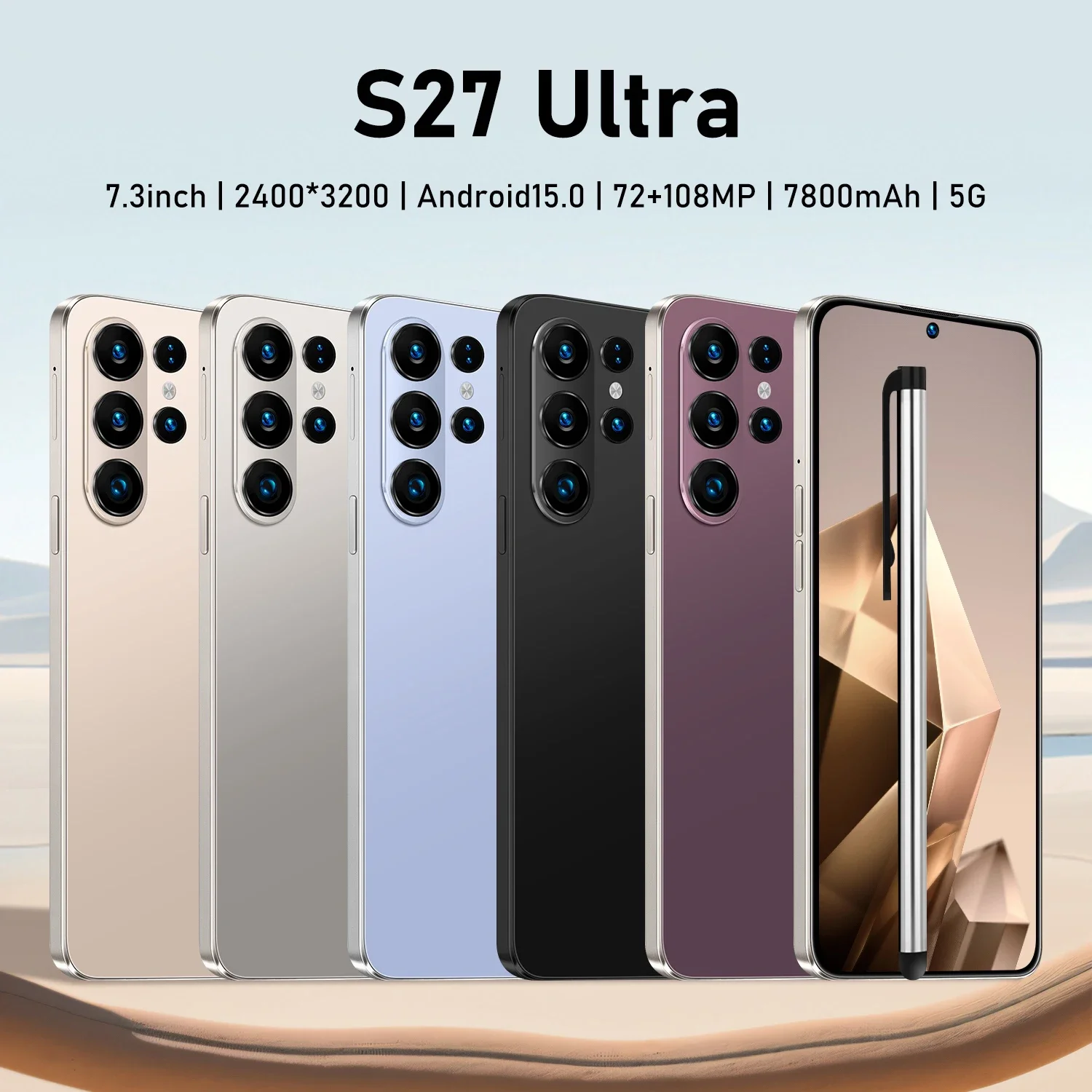 High Quality 2026 New S27 Ultra original intelligent 4G 5G dual card dual standby system global version 7800mAh battery Arrival High Quality 2026 New S27 Ultra original intelligent 4G 5G dual card dual standby system global version 7800mAh battery Arrival