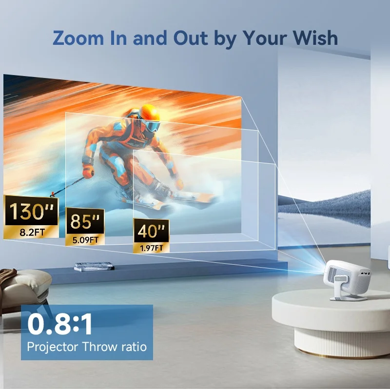 DITONG X3Plus HD Projector Native 1080P Support 4K WIFI6 BT5.4 Android Mini Portable Projector LED Home Theater Video Projector
