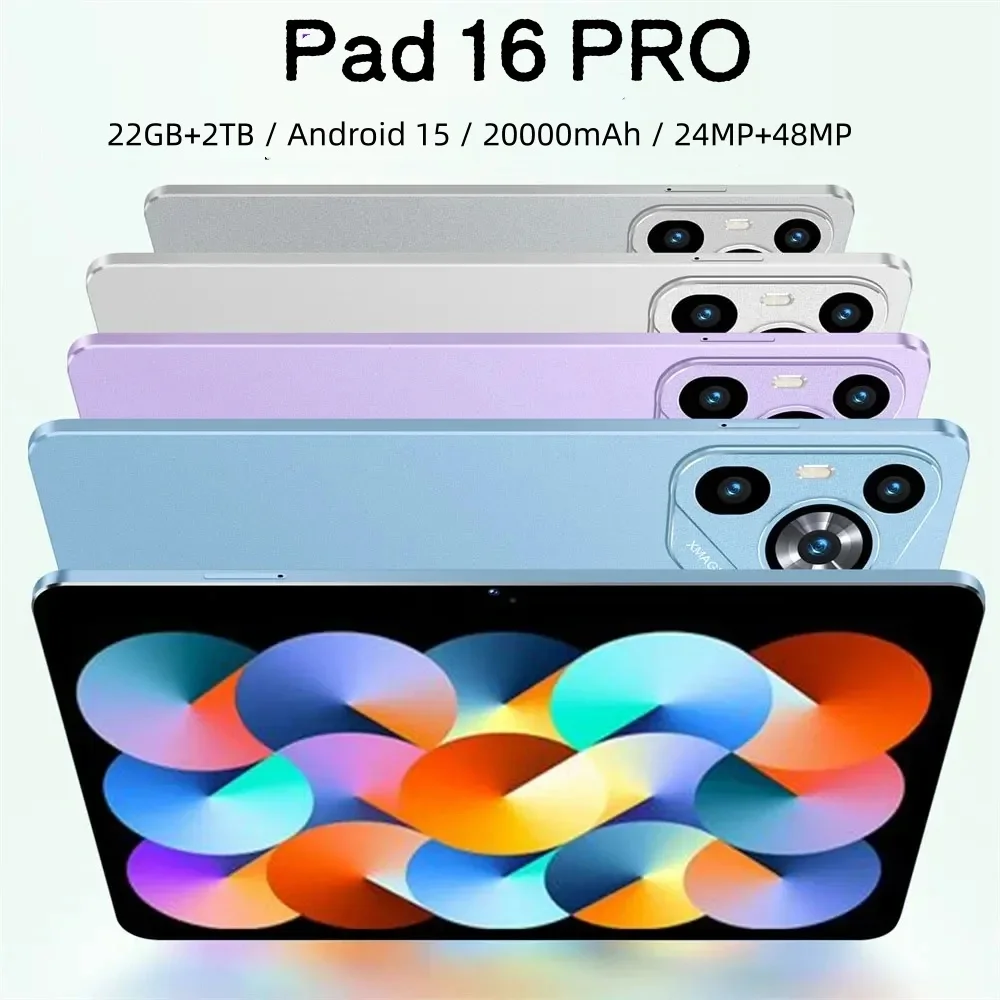 Brand New Pad 16 PRO Tablet 11 inch Android 14 Snapdragon 8gen2 Global 22GB+22TB 20000mah 5G Dual SIM WIFI HD Full Screen Tabelt