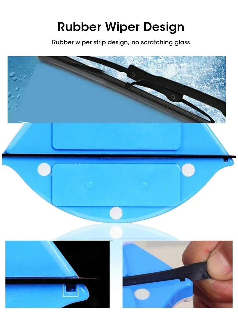 Magnetic Double Layer Glass Window Cleaner Home Multifunctional High Rise with Automatic Drainage Strong Grip Long Reach