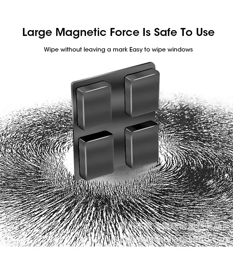 Magnetic Double Layer Glass Window Cleaner Home Multifunctional High Rise with Automatic Drainage Strong Grip Long Reach