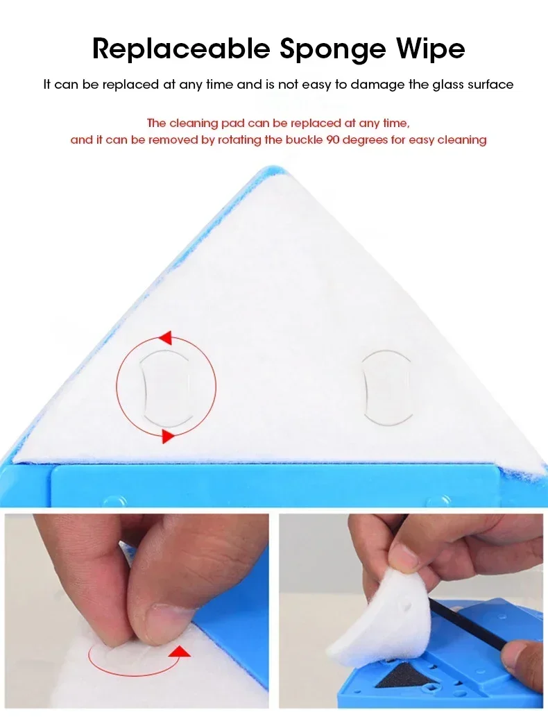 Magnetic Double Layer Glass Window Cleaner Home Multifunctional High Rise with Automatic Drainage Strong Grip Long Reach