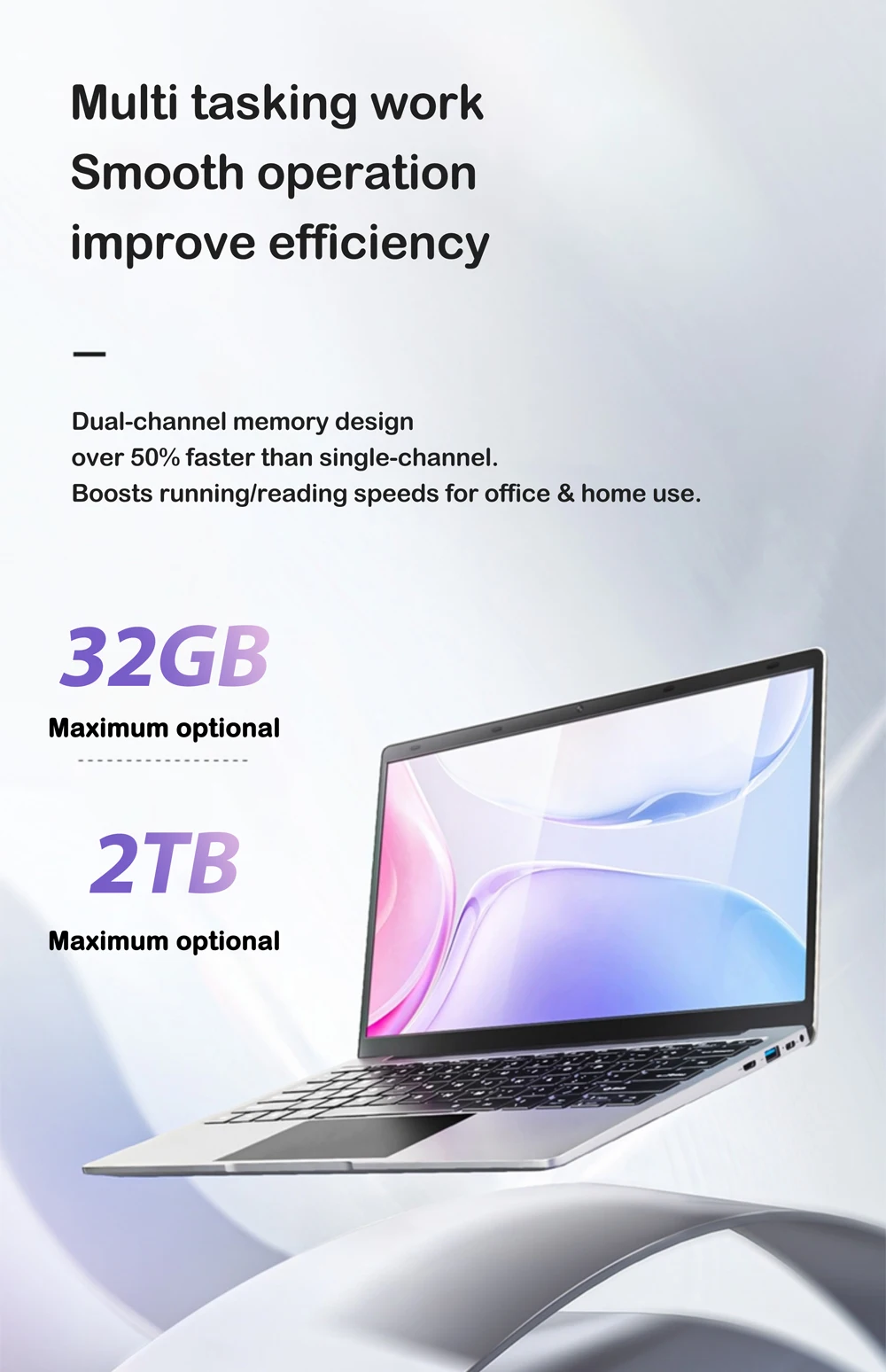 New 14.1' Laptop Intel Core I9-9900 32GB 2TB Gaming PC Ultra Slim Office Study Computer PC Windows 11 Pro 1920*1080 HD