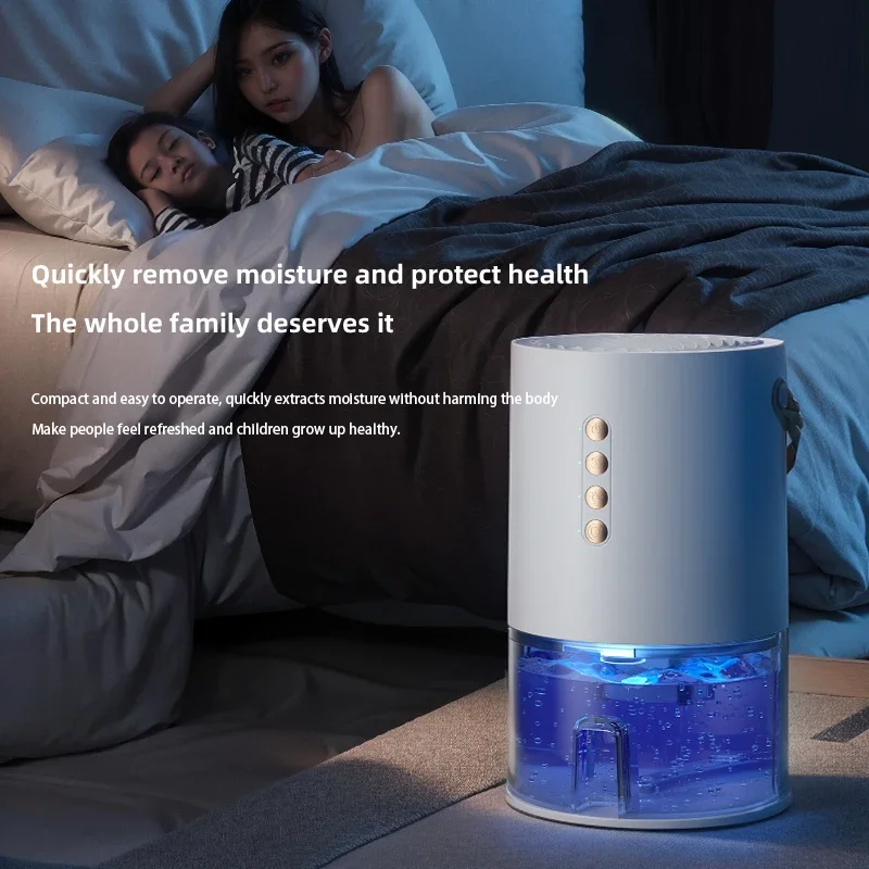 TINSOL 1300ml Smart Negative Ion Dehumidifier, eliminates humidity, mold, and moisture, energy-saving timer, air dryer
