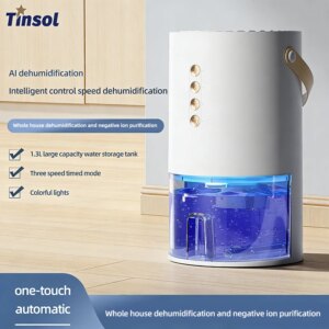 TINSOL 1300 ml Smart Negative Ion Dehumidifier, eliminates humidity, mold