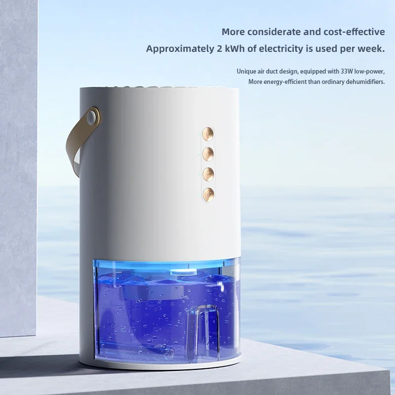 TINSOL 1300ml Smart Negative Ion Dehumidifier, eliminates humidity, mold, and moisture, energy-saving timer, air dryer