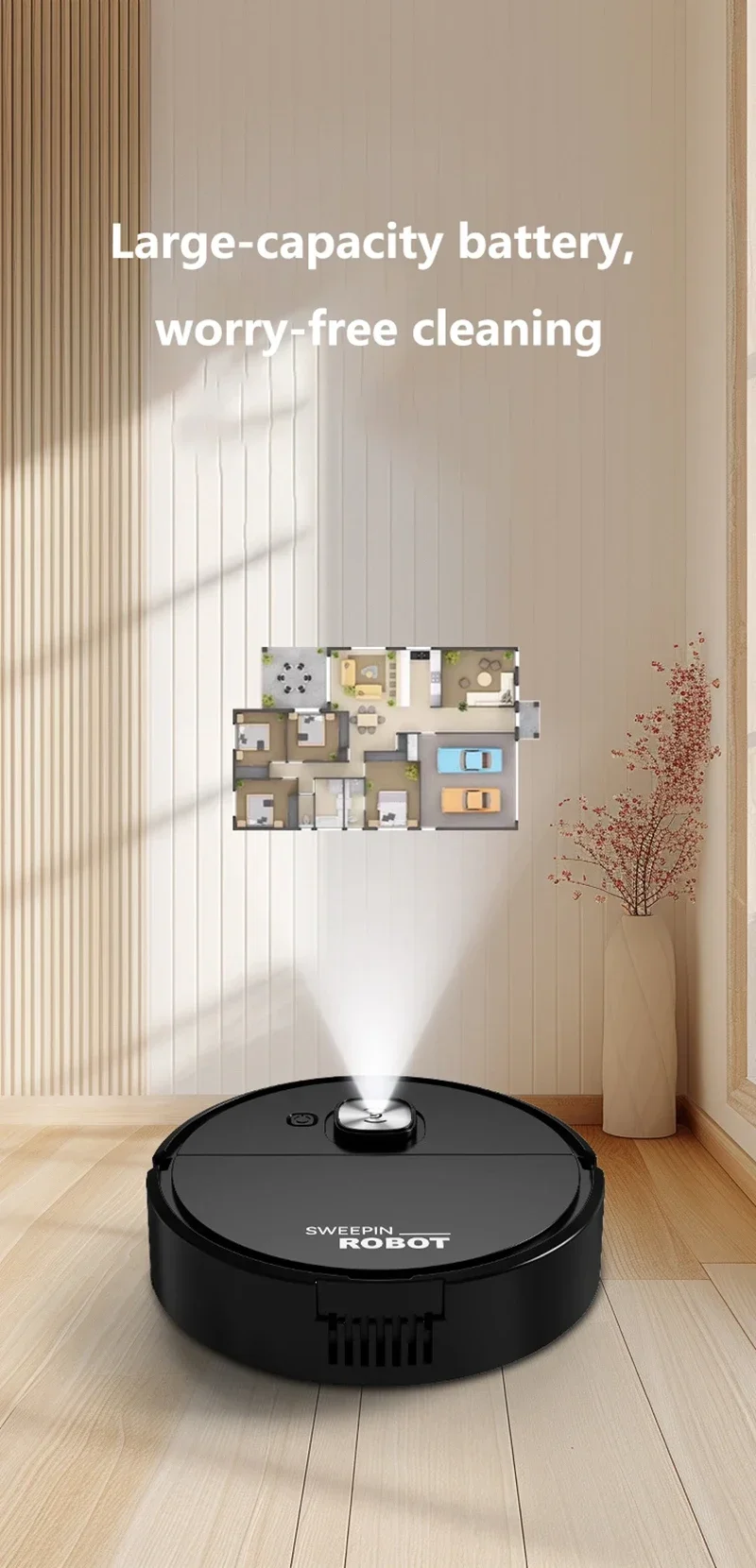 Lenovo 3-in-1 Low Noise Mini Sweeping Robot Intelligent Sweeping Integrated Fully Automatic Cleaning Sweeping Machine Appliance