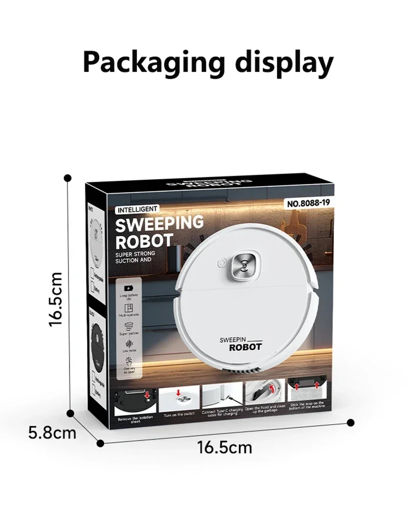 Lenovo 3-in-1 Low Noise Mini Sweeping Robot Intelligent Sweeping Integrated Fully Automatic Cleaning Sweeping Machine Appliance