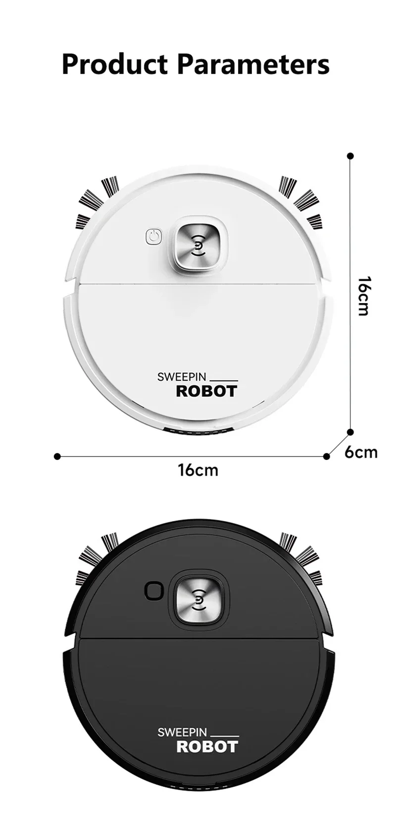 Lenovo 3-in-1 Low Noise Mini Sweeping Robot Intelligent Sweeping Integrated Fully Automatic Cleaning Sweeping Machine Appliance