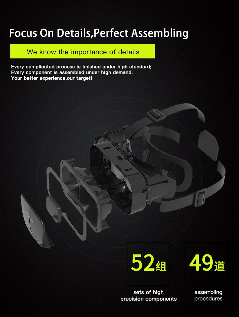 3D Virtual Reality VR Glasses Headset Devices Helmet Lenses Goggles Smart For Smartphones Phone Cell Mobile Game Viar Viewer Set