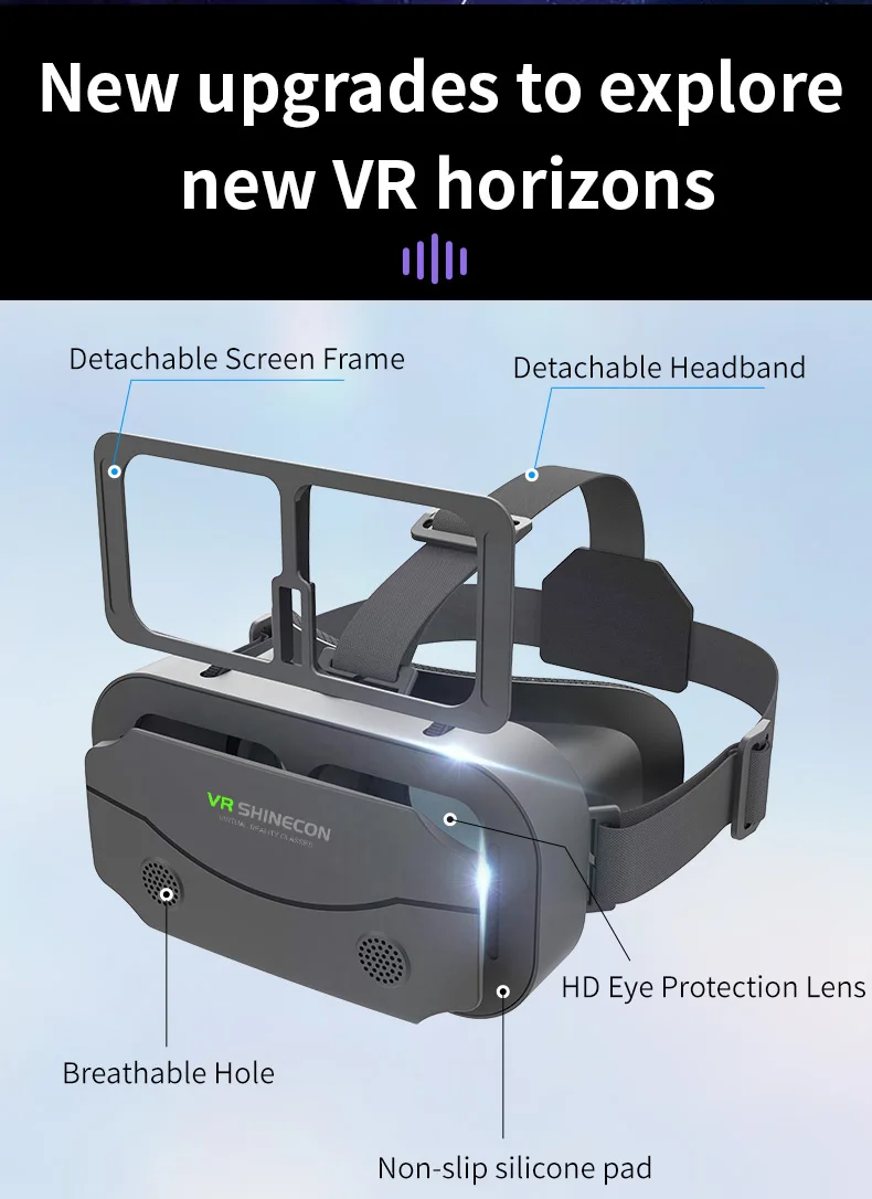3D Virtual Reality VR Glasses Headset Devices Helmet Lenses Goggles Smart For Smartphones Phone Cell Mobile Game Viar Viewer Set