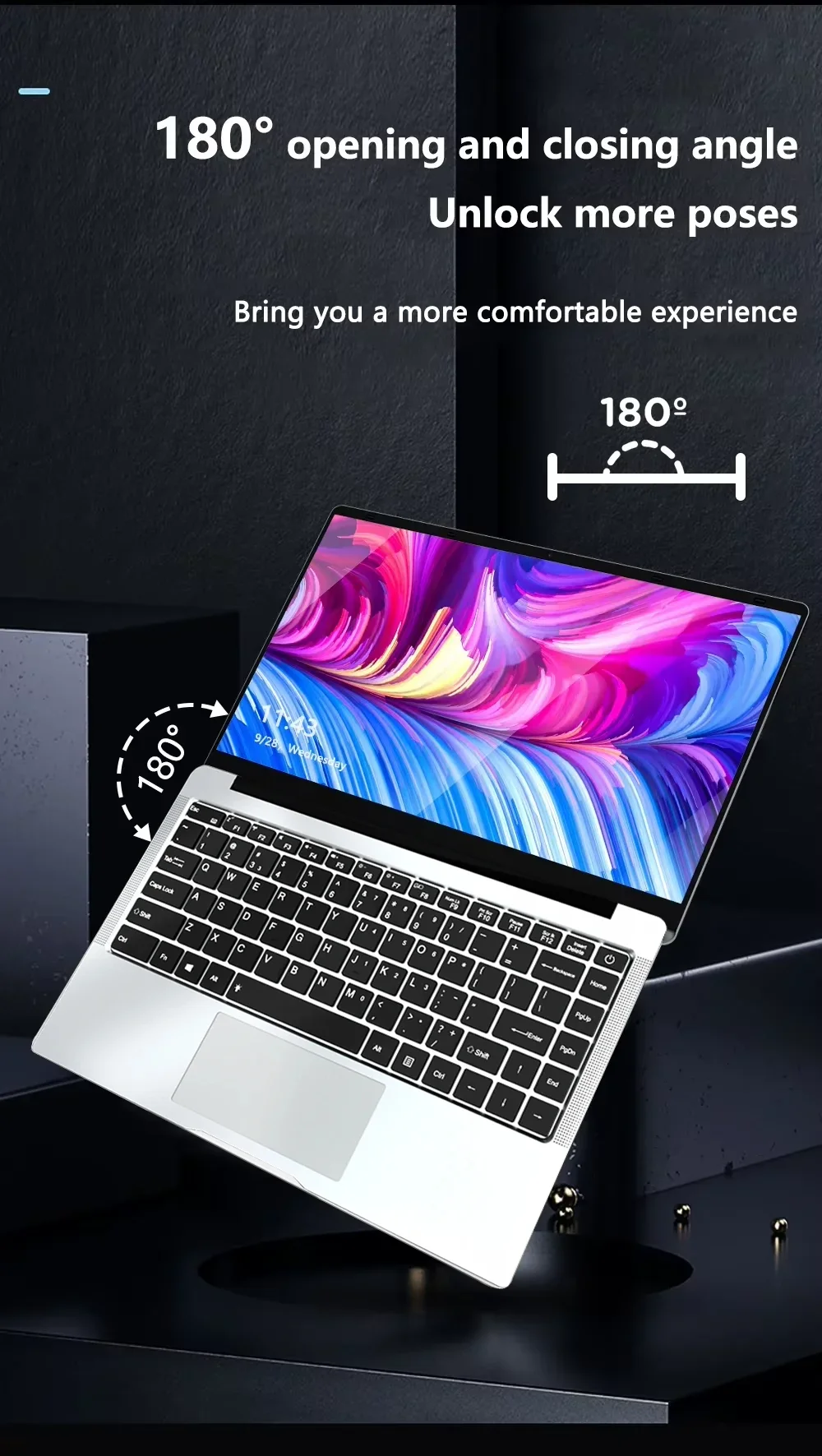 2026 Office Laptop Windows 11 Pro intel i7 8650U Intel Atom A3950 14.1 inch Notebook Computer 12GB RAM 1TB 2TB SSD PC Gaming