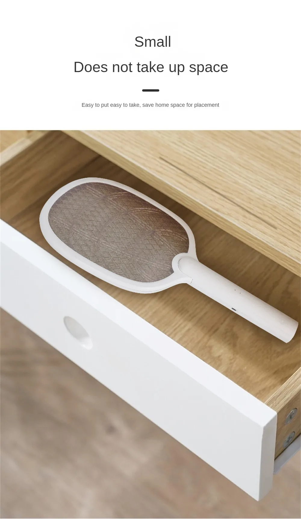 2 IN 1 Electric Mosquito Swatter Mosquito Killer 2500V USB Rechargeable Angle Not Adjustable Electric Bug Zapper Fly Bat Swatter