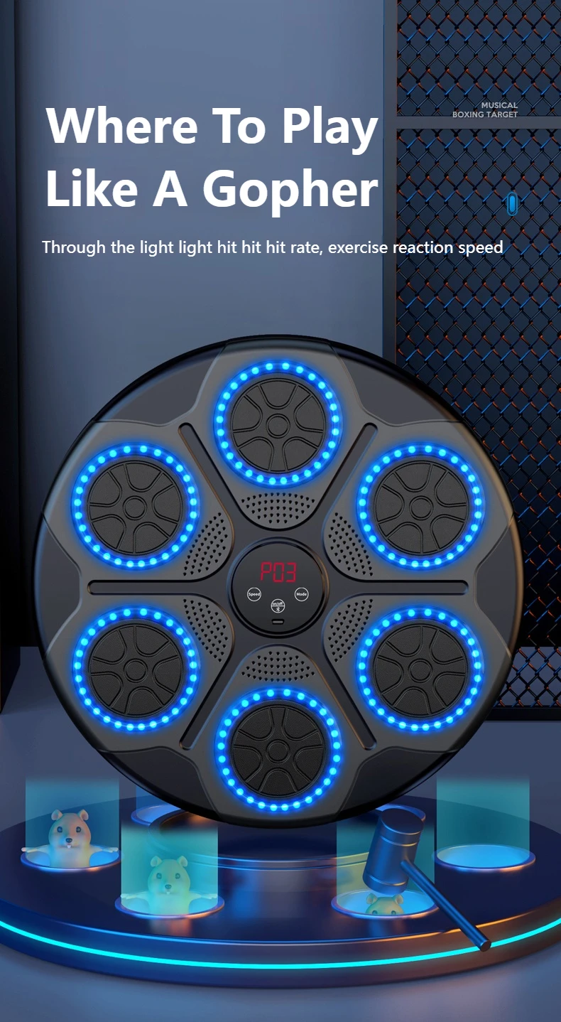 Music Boxing Machine; Smart Wall Mounted Electronic Boxing Trainer Gym Music Boxing Machine; Smart Wall Mounted Electronic Boxing Trainer Gym