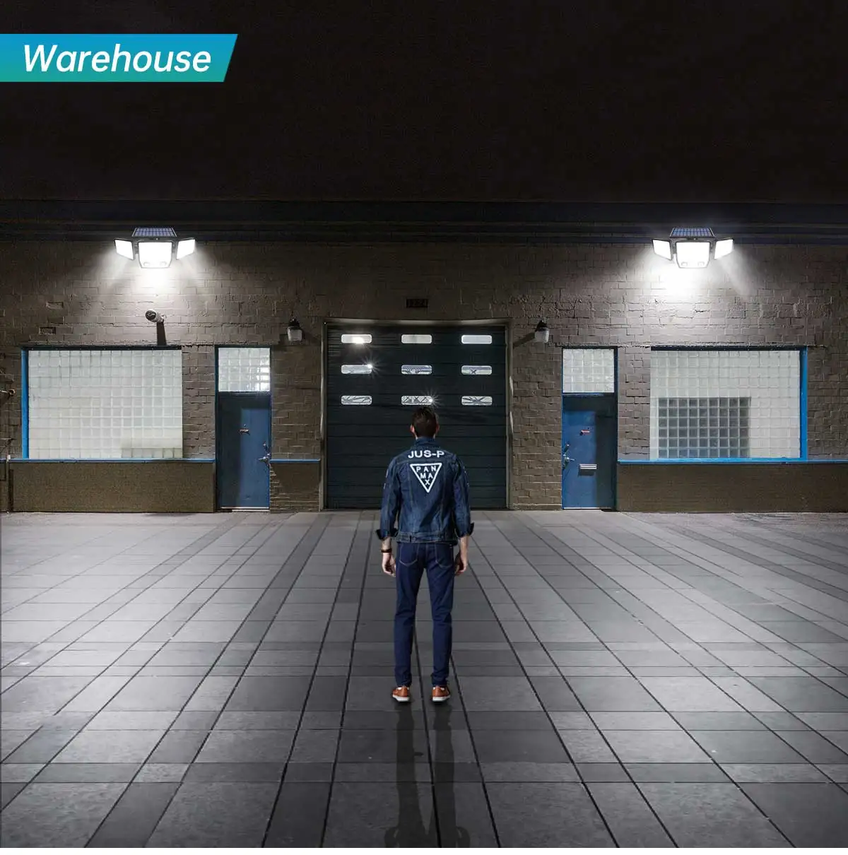 Solar Lights Outdoor Waterproof Super Bright Cordless Solar Motion Sensor Light 3 Adjustable Heads 270° Wide Angle Illumination