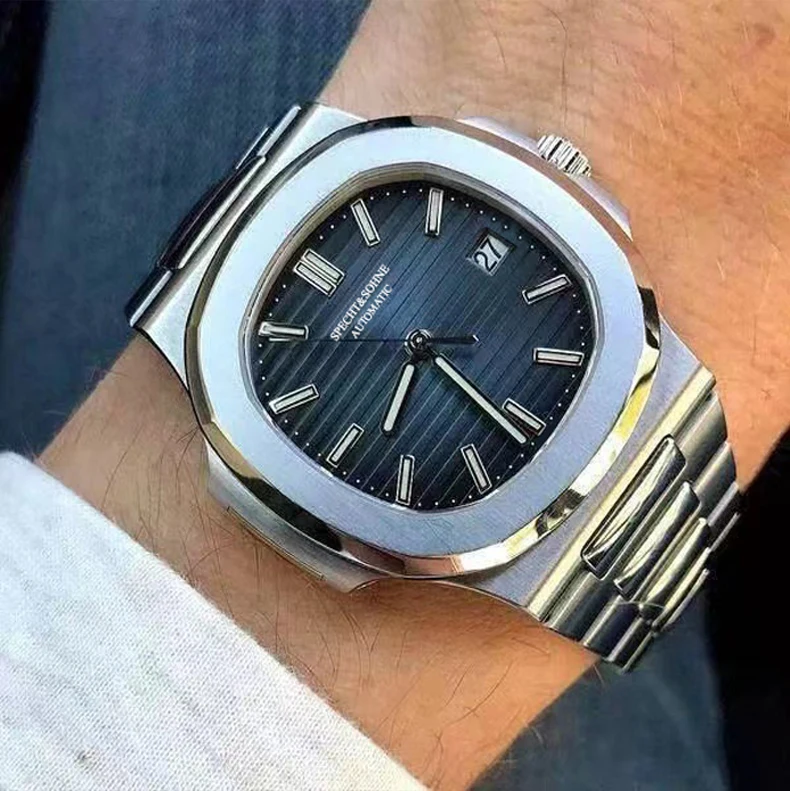 New Specht&Sohne Men's Watches Mechanical Watch Japan Miyota 8215 Movt Rose Gold Stainless Steel Classic 5711 Watch Waterproof