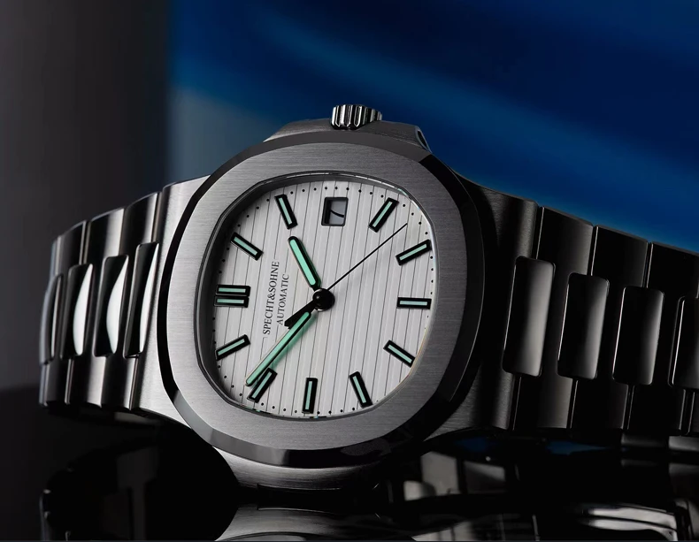 New Specht&Sohne Men's Watches Mechanical Watch Japan Miyota 8215 Movt Rose Gold Stainless Steel Classic 5711 Watch Waterproof