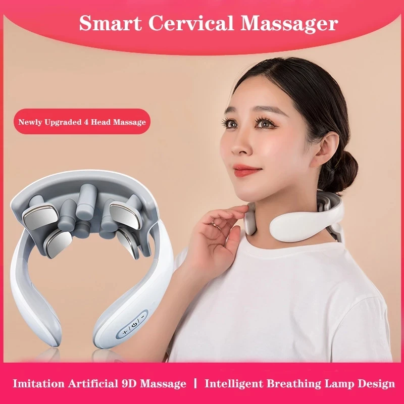 Smart Pulse Cervical Neck Massager Hot Compress Massage