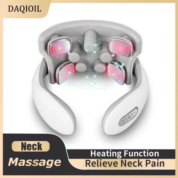 Vibration Neck Masssger Rechargeable Low Frequency Pulse Cervical Massager Smart Electric Neck Massager Hot Compress Massage Smart Massagers Smart Shop