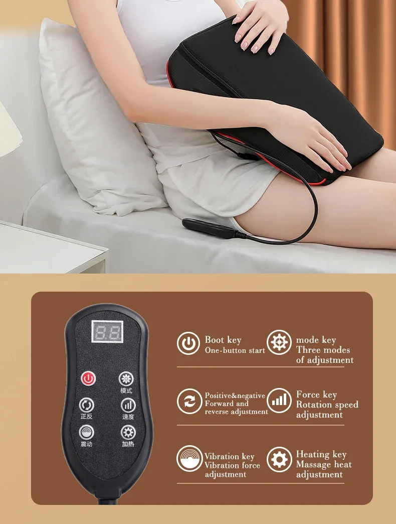 Electric Shiatsu Head Neck Cervical Ttraction Body Massager Car Back Pillow with Heating Vibrating Massage Device