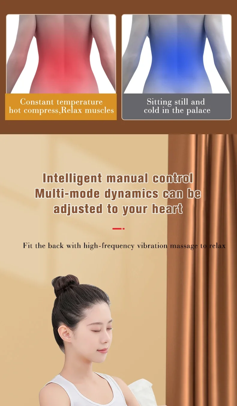 Electric Shiatsu Head Neck Cervical Ttraction Body Massager Car Back Pillow with Heating Vibrating Massage Device