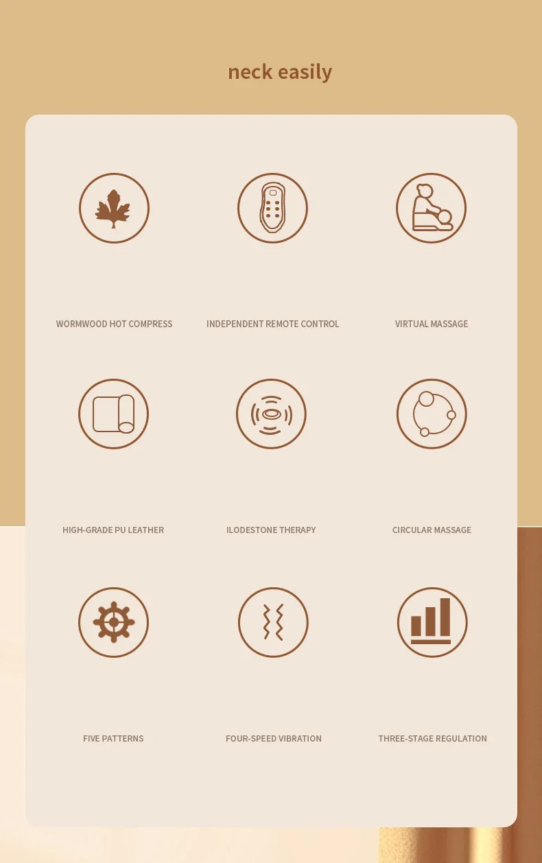 Electric Shiatsu Head Neck Cervical Ttraction Body Massager Car Back Pillow with Heating Vibrating Massage Device