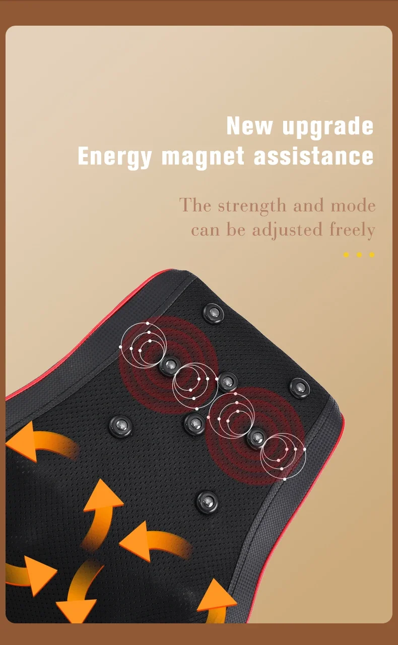 Electric Shiatsu Head Neck Cervical Ttraction Body Massager Car Back Pillow with Heating Vibrating Massage Device