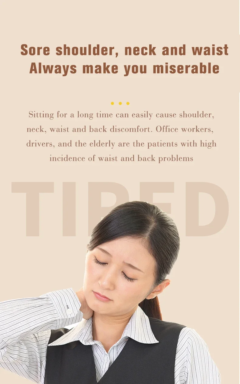 Electric Shiatsu Head Neck Cervical Ttraction Body Massager Car Back Pillow with Heating Vibrating Massage Device