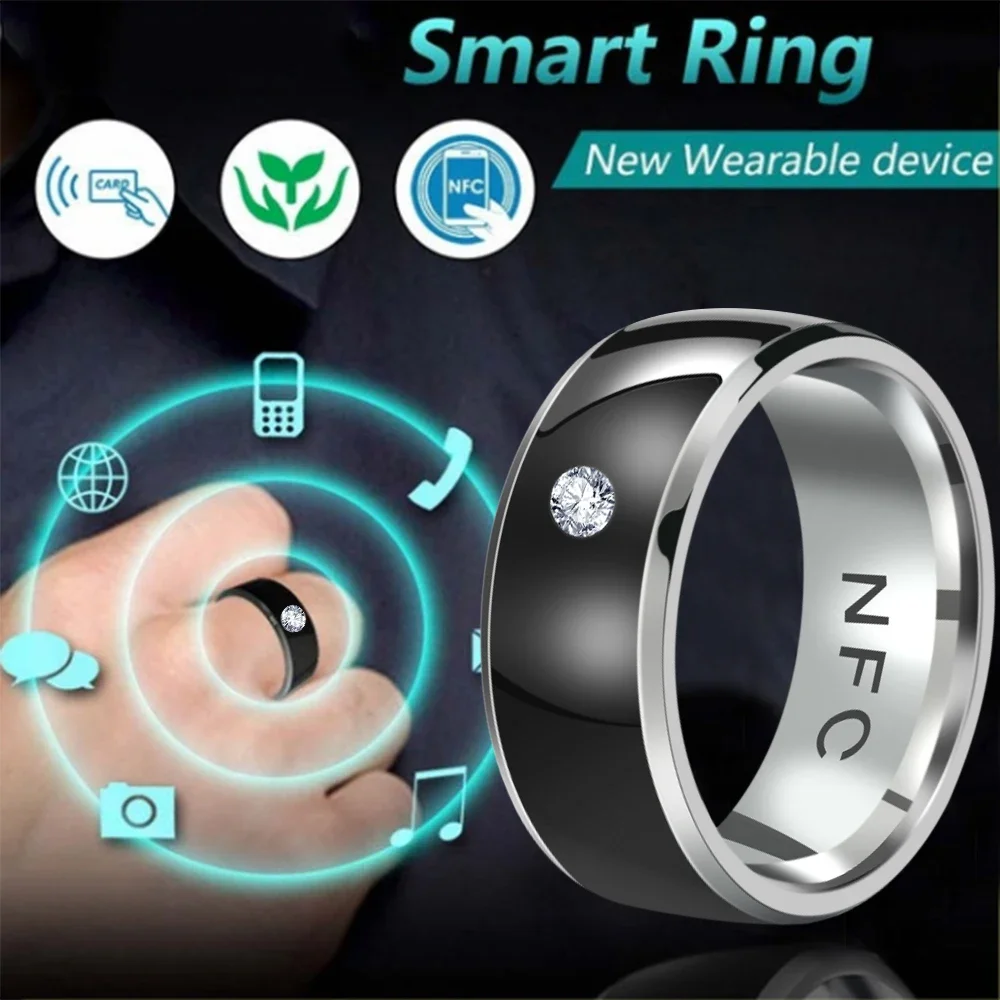 147701-1uagoe.jpg Fashion Android Phone NFC Smart Finger Ring Multifunctional Intelligent Wearable Connect Android Phone Equipment Ring Waterproof Smart Devices Smart Shop