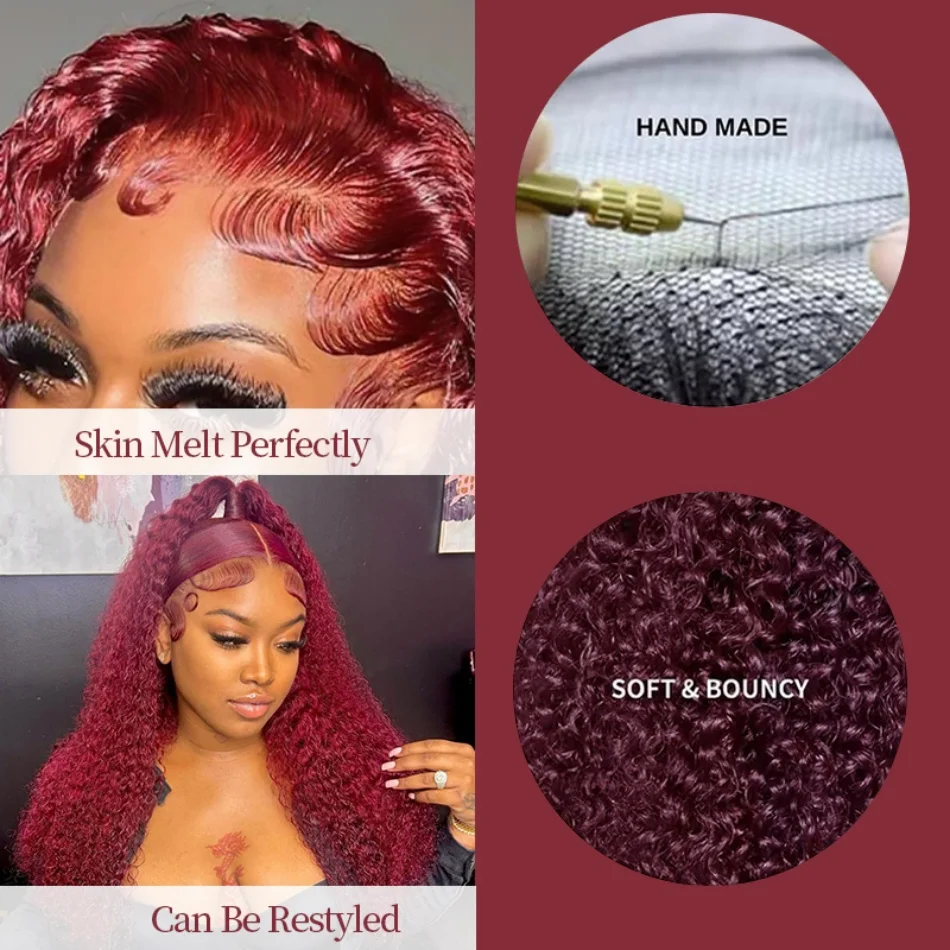 Wet And Wavy 99j Lace Frontal Wig Human Hair Burgundy 13x6 Hd Lace Frontal Human Hair Wig Red Curly Lace Front Human Hair Wigs Wet And Wavy 99j Lace Frontal Wig Human Hair Burgundy 13x6 Hd Lace Frontal Human Hair Wig Red Curly Lace Front Human Hair Wigs
