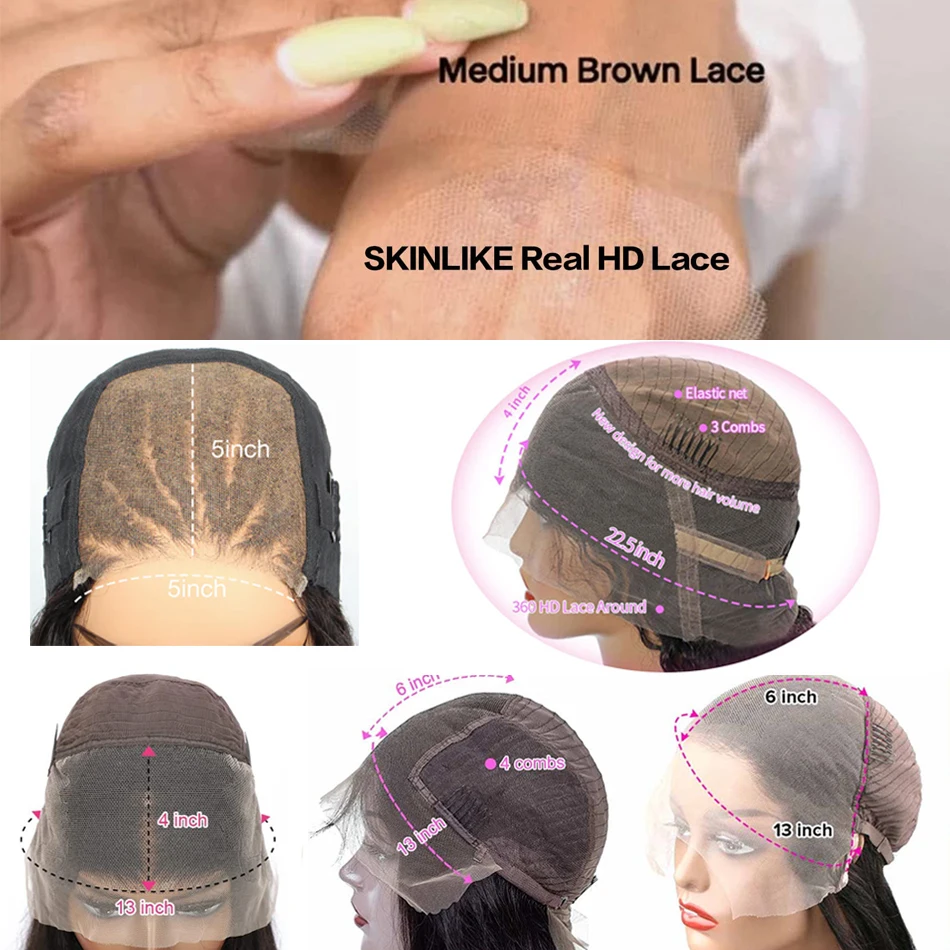 HD Transparent Lace Front Human Hair Wig 13×4 13×6 Straight Frontal Wig Pre Plucked 5×5 HD Lace Closure Wig Beliself Hair Human Hair Smart Shop