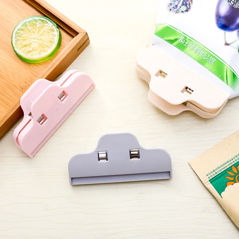 4Pcs/set Portable Sealed Clips Kitchen Storage Food Snack Seal Sealing Bag Clips Sealer Clamp Plastic Tool Kitchen Accessories