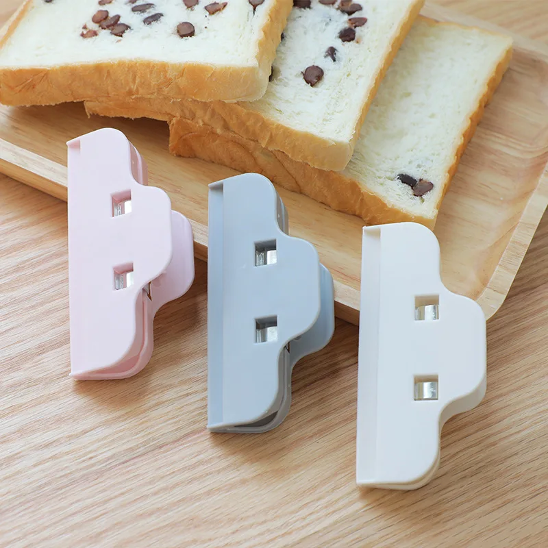 4Pcs/set Portable Sealed Clips Kitchen Storage Food Snack Seal Sealing Bag Clips Sealer Clamp Plastic Tool Kitchen Accessories Kitchenware Smart Shop