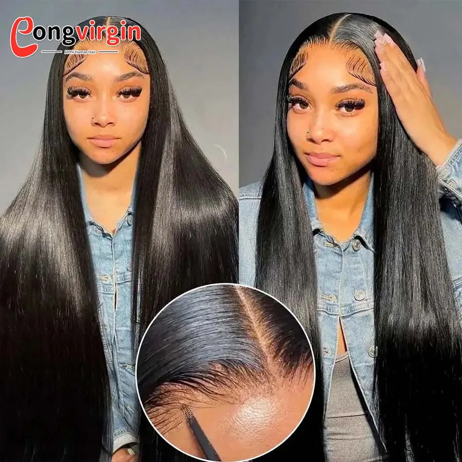 5x5 Glueless Wig Human Hair Ready To Wear Pre-Cut Lace Wear And Go Glueless Wigs Straight Lace Front Human Hair Wig For Women 5x5 Glueless Wig Human Hair Ready To Wear Pre-Cut Lace Wear And Go Glueless Wigs Straight Lace Front Human Hair Wig For Women