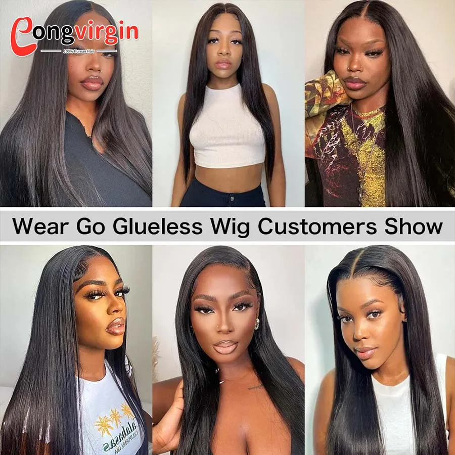 5x5 Glueless Wig Human Hair Ready To Wear Pre-Cut Lace Wear And Go Glueless Wigs Straight Lace Front Human Hair Wig For Women 5x5 Glueless Wig Human Hair Ready To Wear Pre-Cut Lace Wear And Go Glueless Wigs Straight Lace Front Human Hair Wig For Women