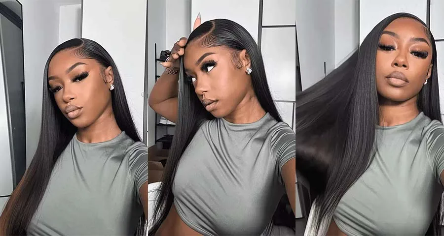 5x5 Glueless Wig Human Hair Ready To Wear Pre-Cut Lace Wear And Go Glueless Wigs Straight Lace Front Human Hair Wig For Women 5x5 Glueless Wig Human Hair Ready To Wear Pre-Cut Lace Wear And Go Glueless Wigs Straight Lace Front Human Hair Wig For Women
