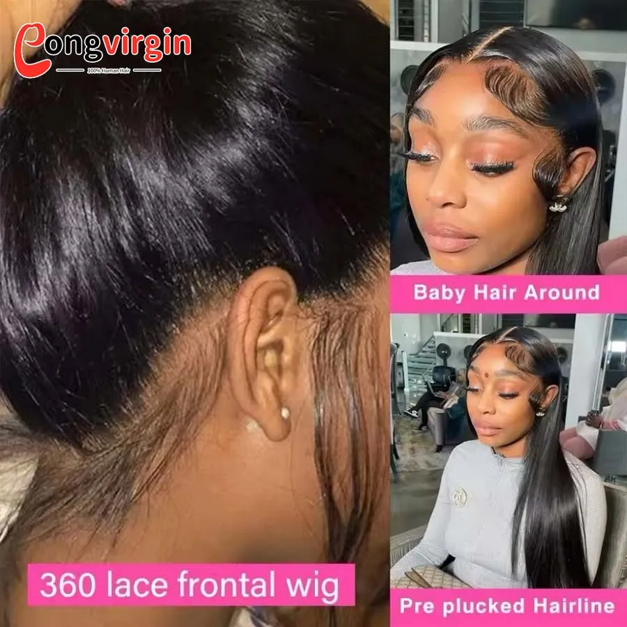 5x5 Glueless Wig Human Hair Ready To Wear Pre-Cut Lace Wear And Go Glueless Wigs Straight Lace Front Human Hair Wig For Women 5x5 Glueless Wig Human Hair Ready To Wear Pre-Cut Lace Wear And Go Glueless Wigs Straight Lace Front Human Hair Wig For Women