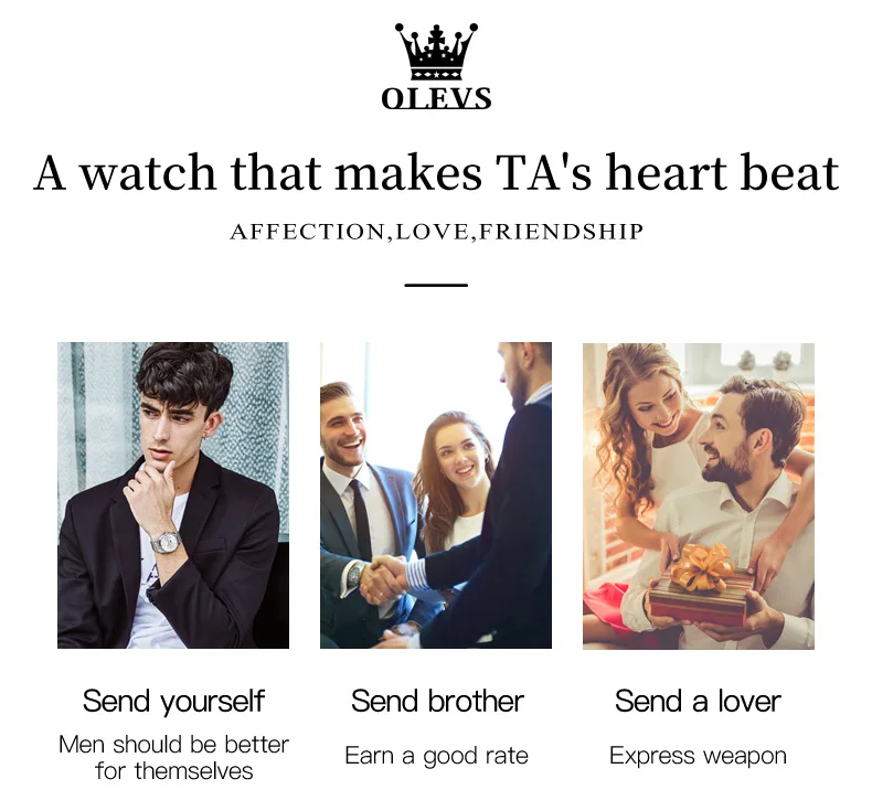 OLEVS Men's Watches Top Brand Luxury Watch for Men Original Waterproof Stainless Steel Chronograph Moon Phase Date Rota Dial