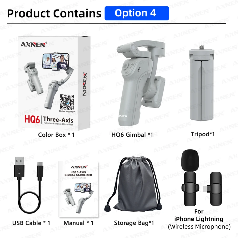 AXNEN Smart 3-Axis Handheld Gimbal Stabilizer for Smartphone with Fill Light for iPhone Android Face Tracking Tiktok Vlog Kit AXNEN Smart 3-Axis Handheld Gimbal Stabilizer for Smartphone with Fill Light for iPhone Android Face Tracking Tiktok Vlog Kit