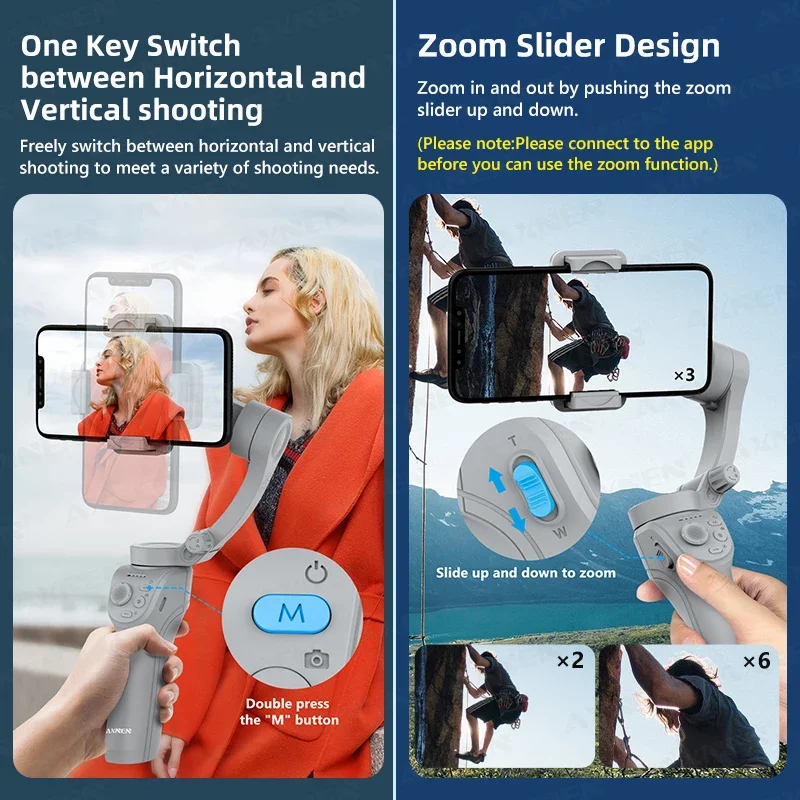 152125-ljhkhn.jpg AXNEN Smart 3-Axis Handheld Gimbal Stabilizer for Smartphone with Fill Light for iPhone Android Face Tracking Tiktok Vlog Kit Phone Accessories Smart Shop