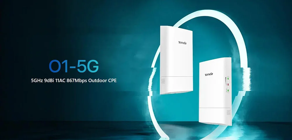 Tenda O1 Outdoor Access Point 300Mbps Long Range Smart Manage Router CPE 2.4GHz PoE Wireless Bridge 8dBi Transmission Waterproof