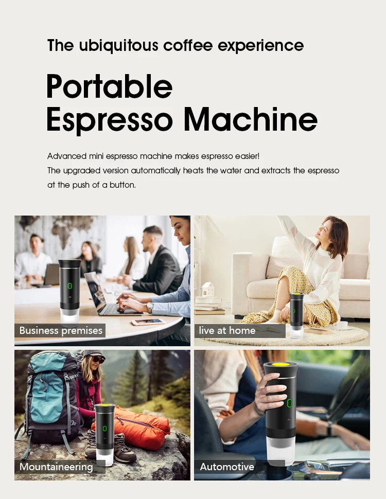 Wireless Electric Portable Espresso Coffee Machine for Car & Home Camping Coffee Maker 3-in-1 Capsule Powder Travel Coffee Maker Wireless Electric Portable Espresso Coffee Machine for Car & Home Camping Coffee Maker 3-in-1 Capsule Powder Travel Coffee Maker