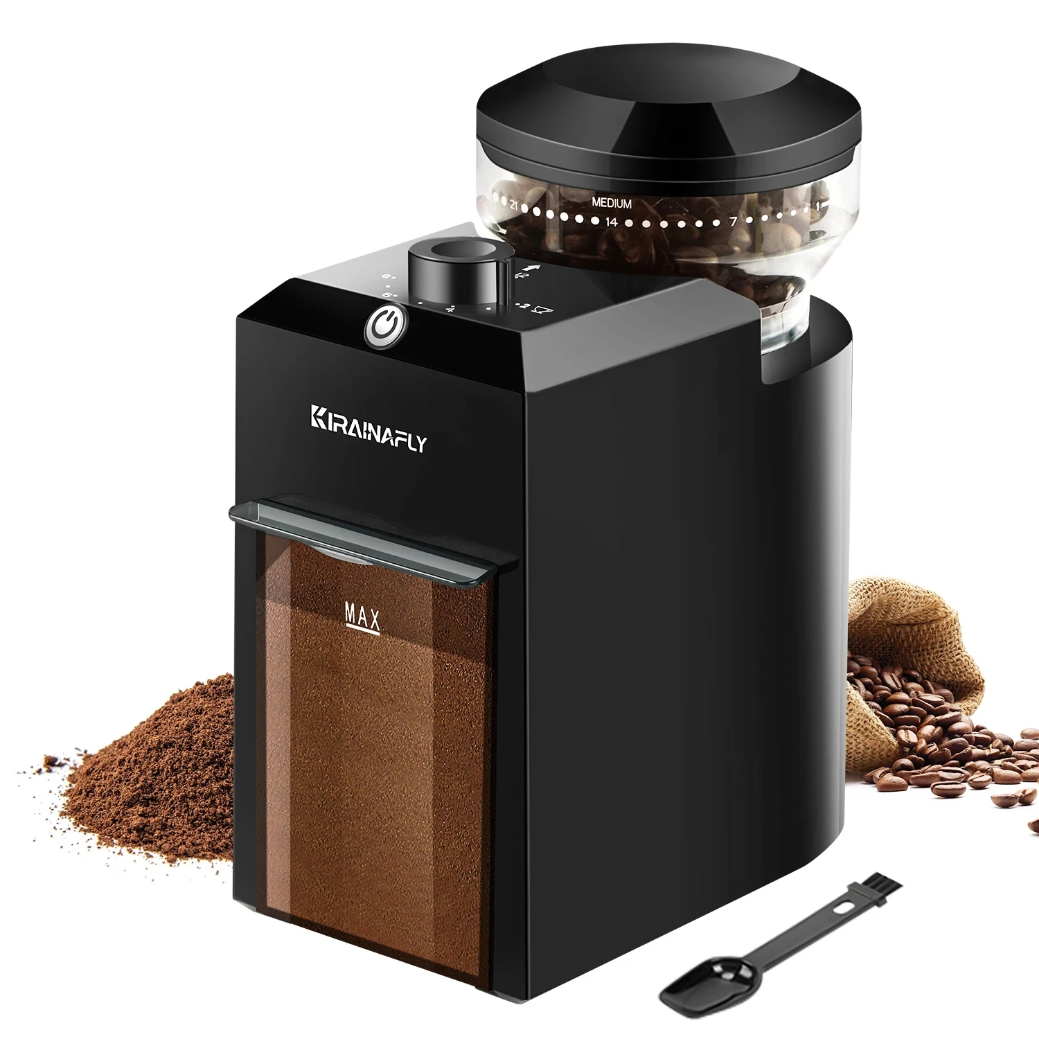 Automatic Burr Mill Coffee Grinder Electric Coffee Bean Grinding With 28 Adjustable Gears for Espresso French Press Drip Coffee Kitchenware Smart Shop