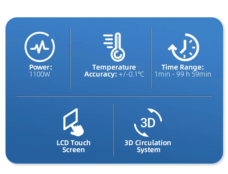 Wancle 1100W Sous Vide Cooker LCD Touch Immersion Circulator Accurate Cooking IPX7 Waterproof Vacuum Cooker with Digital Display Wancle 1100W Sous Vide Cooker LCD Touch Immersion Circulator Accurate Cooking IPX7 Waterproof Vacuum Cooker with Digital Display