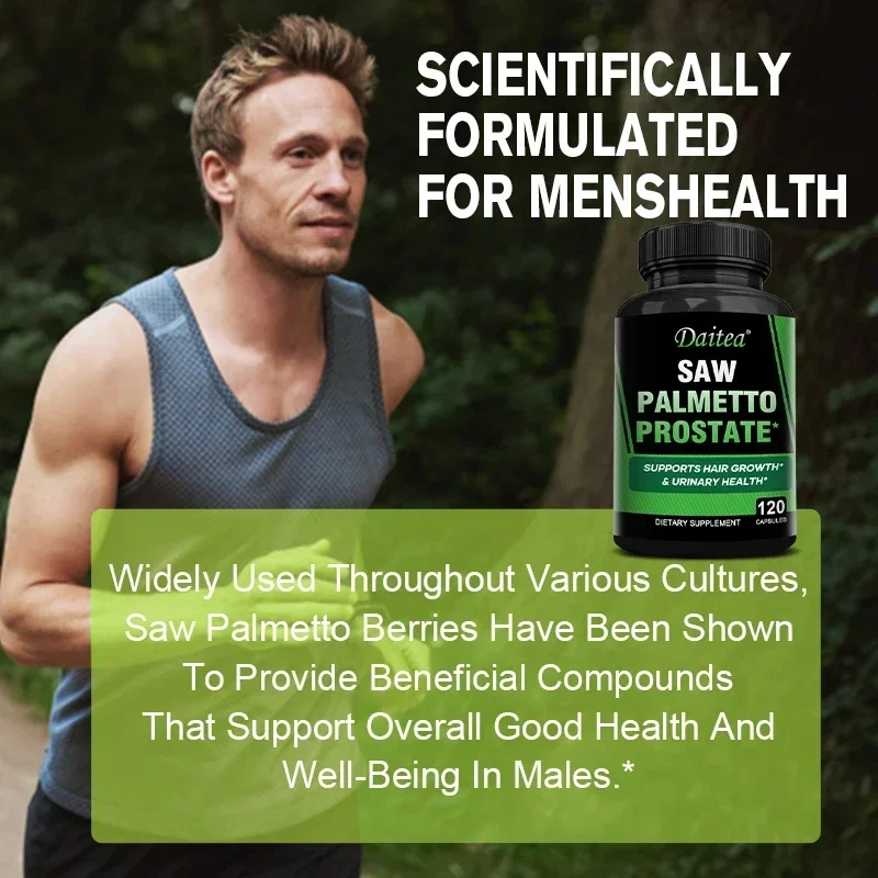 Saw Palmetto Capsules Help Promote Prostate Health,Reduce Baldness and Thinning Hair &Regulate Hormonal Sex Capsules in The Body