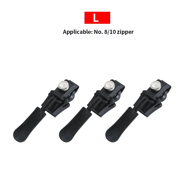 Universal Detachable Metal Zipper Slider Puller Detachable Instant Repair Kit DIY Replacement Lever Locks for Clothing Luggage