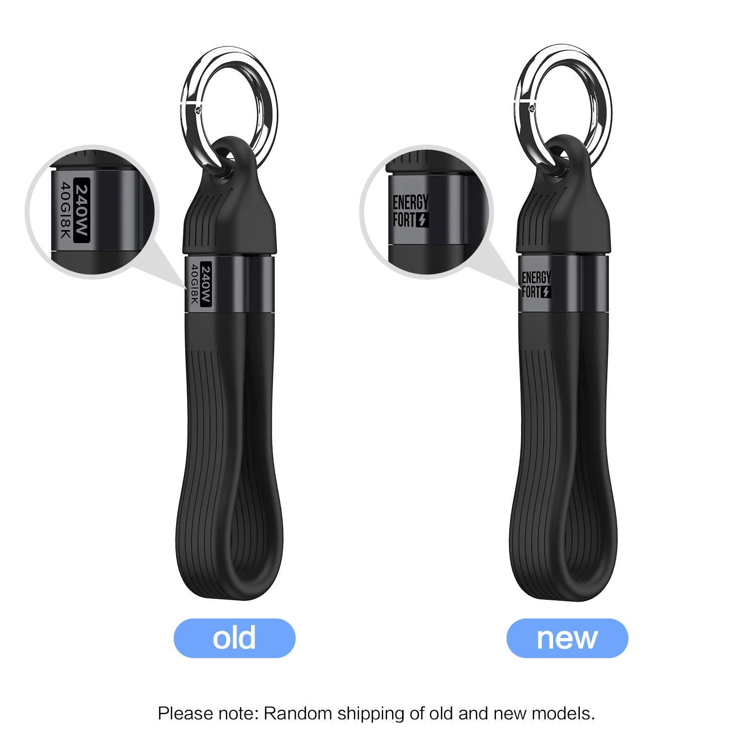 USB 4 Cable Portable Keychain 240W USB C Charging Cable 40Gbps Data Transfer Thunderbolt 4/3 8K@60Hz Video Display for iPhone16