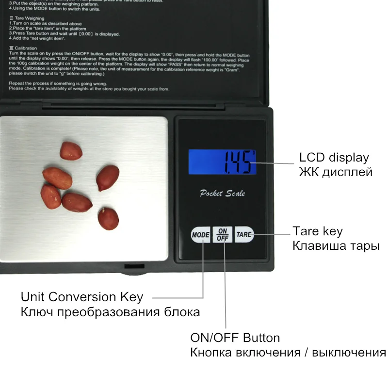 1000g 0.1g/200g 0.01g/500g 0.01g Portable Electronic Scales Jewelry Gold Gram Weight Balance Jewelry Electronic Scales